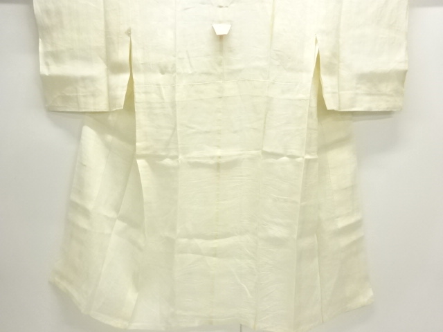 アンティーク　本麻すかし織荒波模様長襦袢